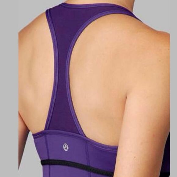 Lululemon Commit Tank Size 6 in Lolo Purple/Black - Picture 2 of 7